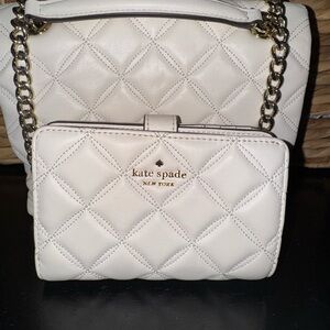 Kate Spade Cream Quilted Shoulder Bag